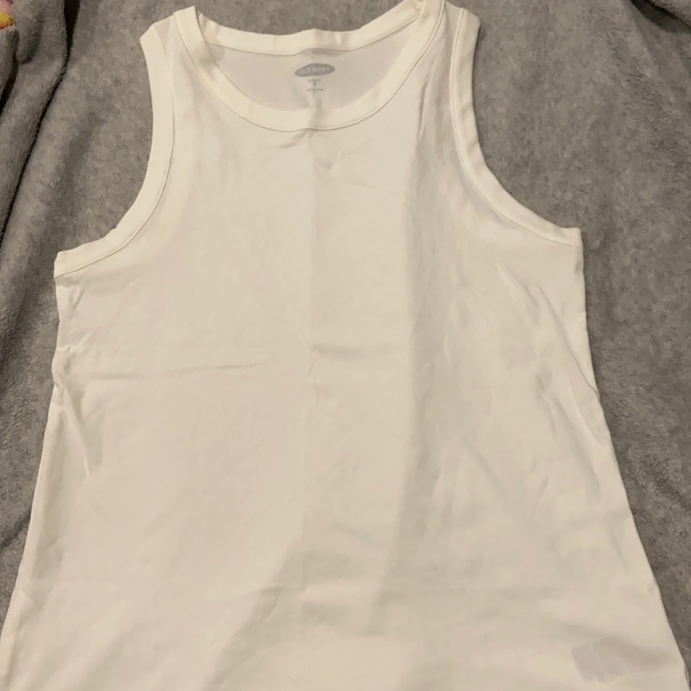 white tank top